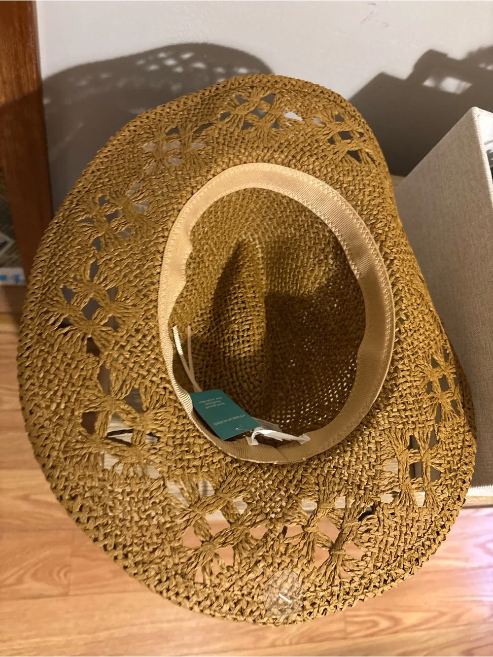 Maurices Tan Woven Beach Hat with Braided Detail - Picture 3 of 6